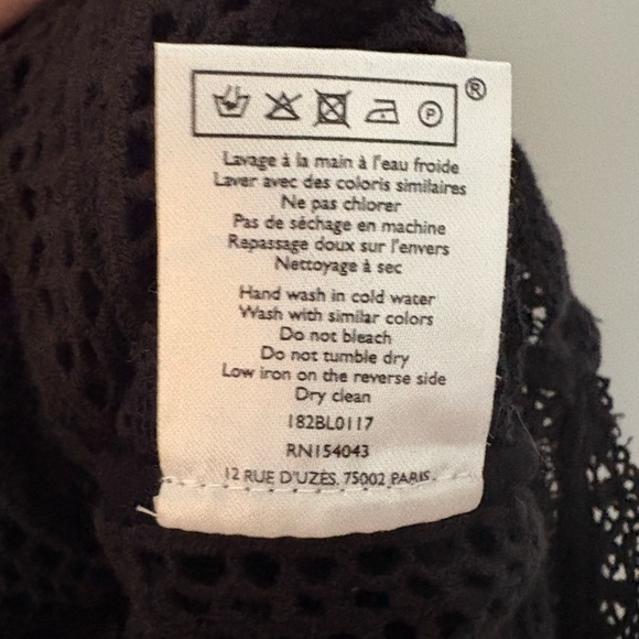 Sezane Madeleine blouse black size 34 - Picture 5 of 5